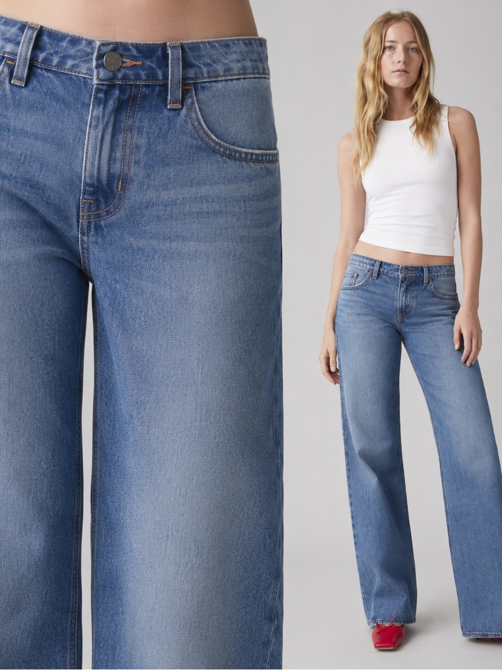 Levi's Low Loose Women's Jeans 26x32 "Real Recognize Real" Medium Wash NWT
